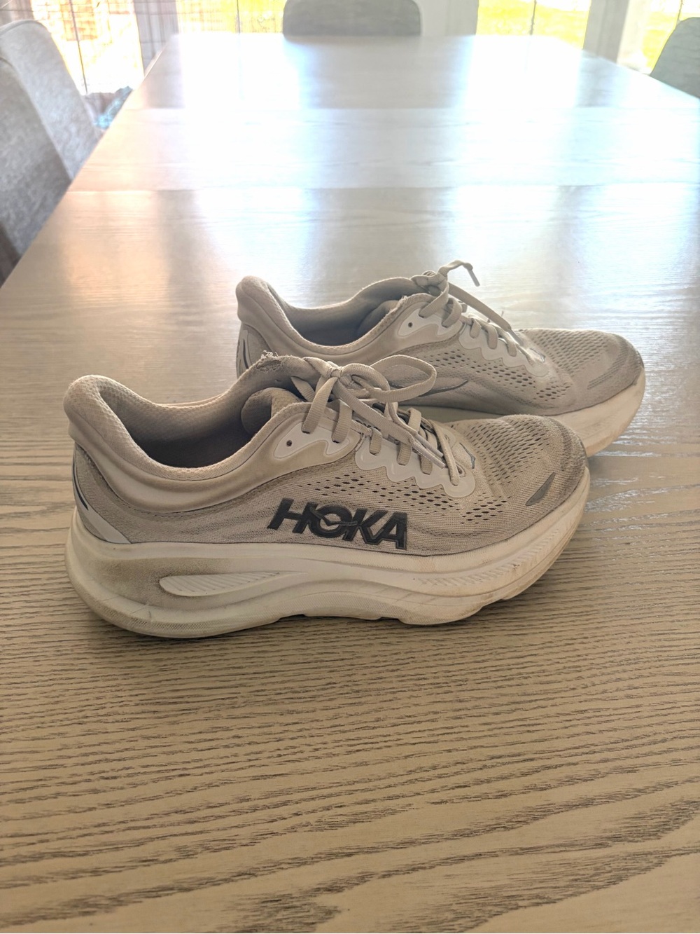 Hoka Women's White and Light Gray Running Sneaker - Picture 4 of 6